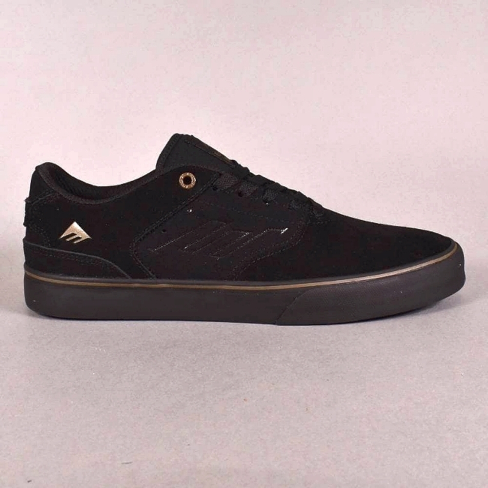 Emericas Vulc Black on Black Youth skater shoes size 11